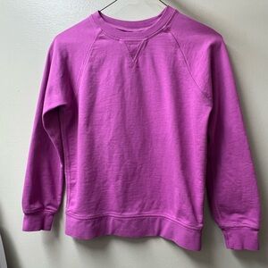Hanna Andersson Girls' French Terry  Pullover Sweatshirt Size 10 Pink Cotton GUC